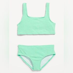 Girl's Mint Green Floral Bikini Set
